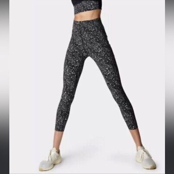 Sweaty Betty Power High Waist ⅞ Workout Leggings in Blue Celestial Dot Print - Picture 1 of 13